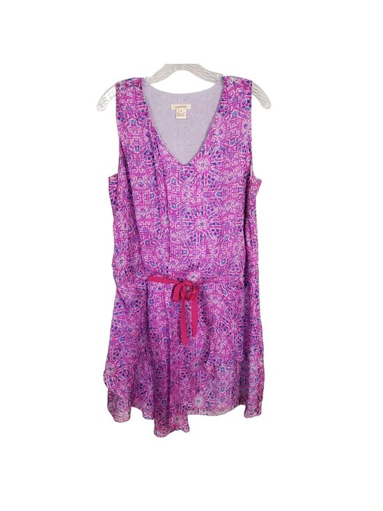 Sundance Dresses & Skirts - Sundance Size 8 Dress Silk Chiffon Sleeveless Sheer Mosaic Overlay Boho Festival